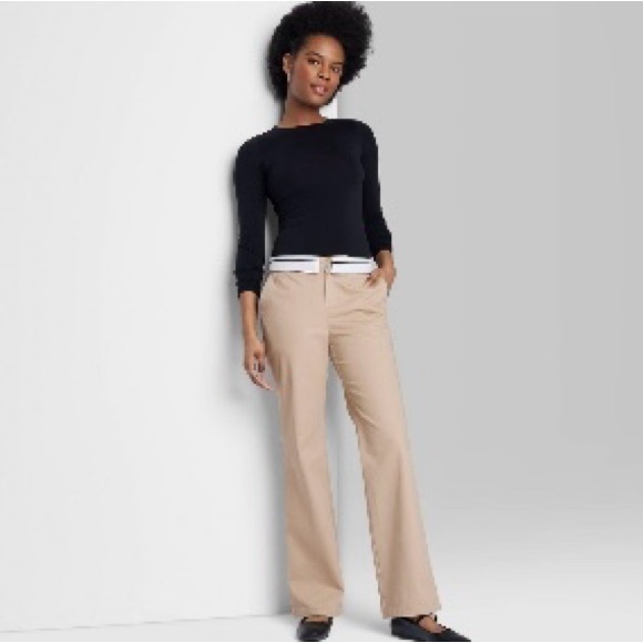 Women's Mid-Rise Foldover Straight
Chino Pants - Wild Fable Light
Taupe Size 0 - Picture 1 of 6